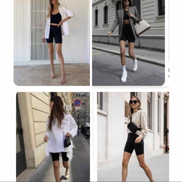 BUTTERY SOFT! HIGH WAISTED NON-ROLL BLACK BIKE SHORTS-SOFT W/SPANDEX - Picture 5 of 8